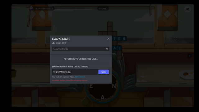 స్నేహితులను ఆహ్వానించండి లేదా కార్యాచరణ ఆహ్వాన లింక్ని పంపండి